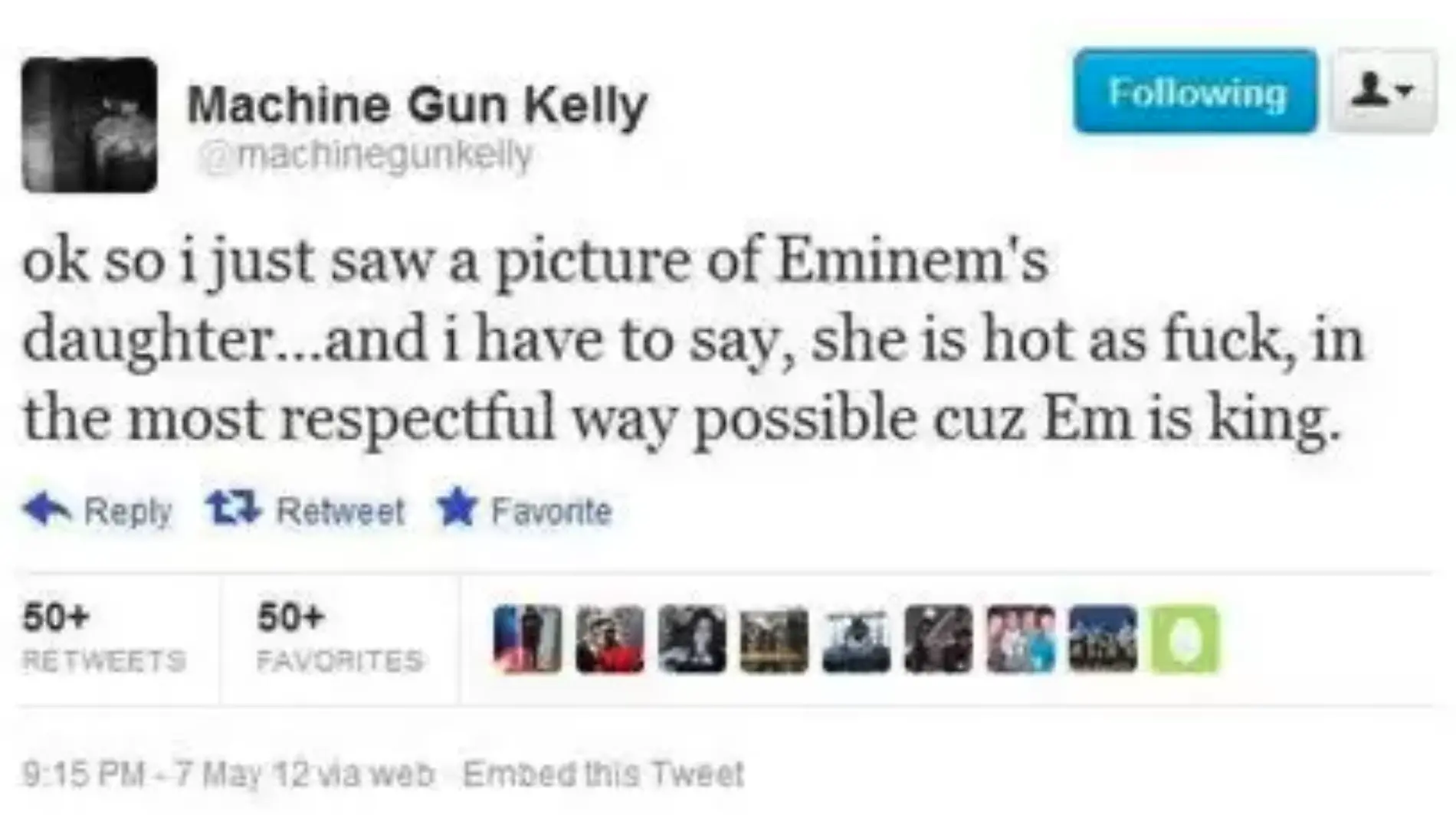 Polémica de Machine Gun Kelly con la hija de Eminem